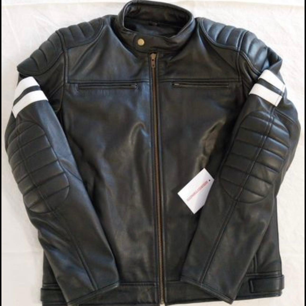 Giacca di vera pelle uomo White (L M: Large)