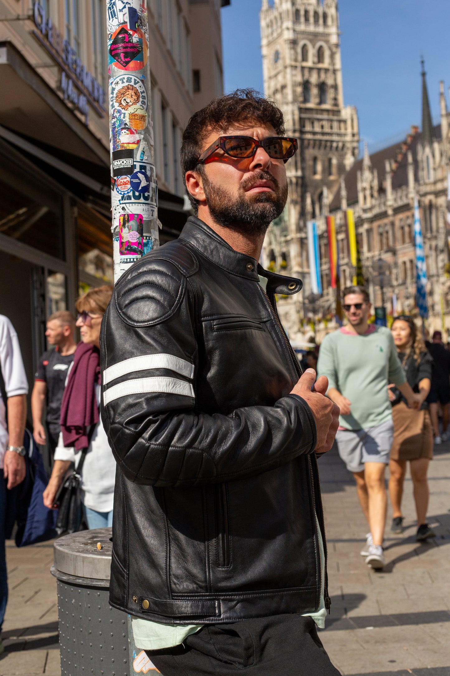 Giacca di vera pelle uomo White (L M: medium)