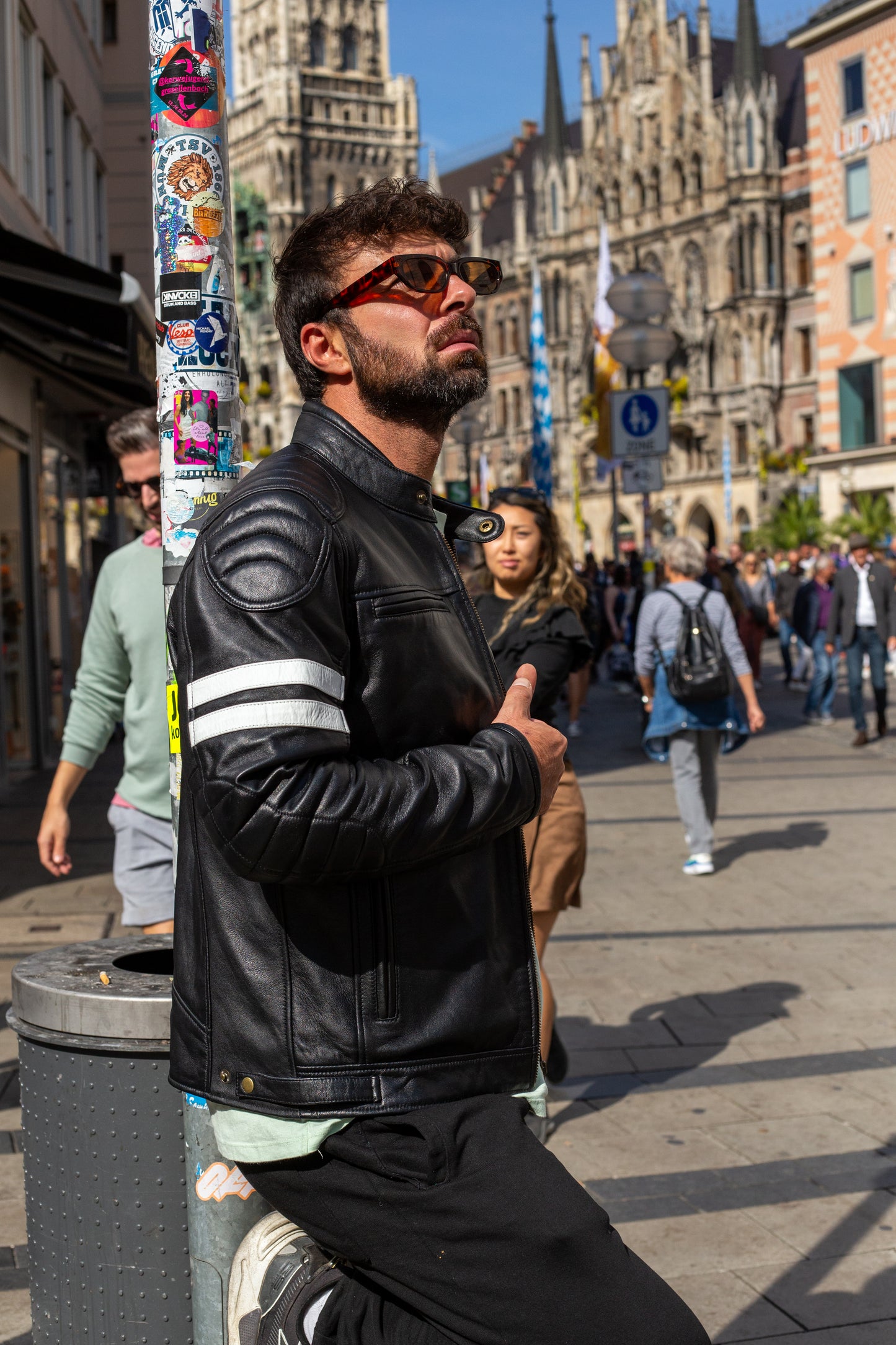 Giacca di vera pelle uomo White (L M: medium)